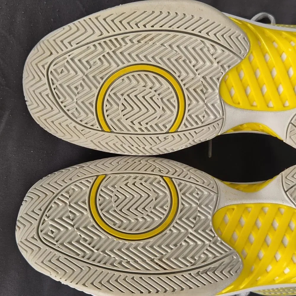 K Swiss Hypercourt Express 2 Womens US 11 White Gray Yellow Athletic Shoes